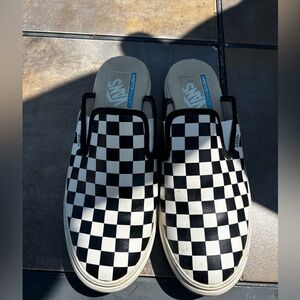 Vans Slip Ons Leather Gently Worn Size 8 Womens